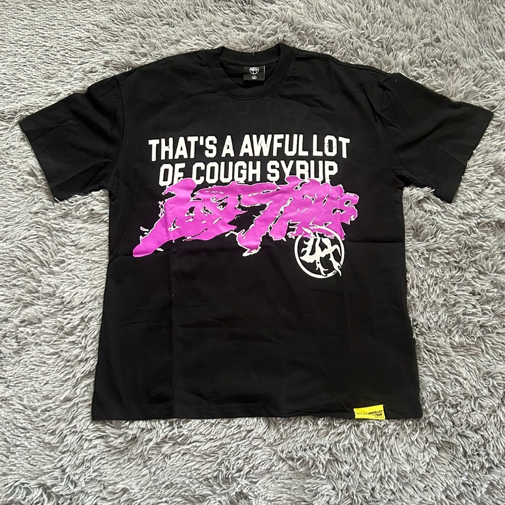 Black Graphic Tee with Pink Accents Lost Hills